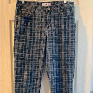CAbi plaid print jeans size 10